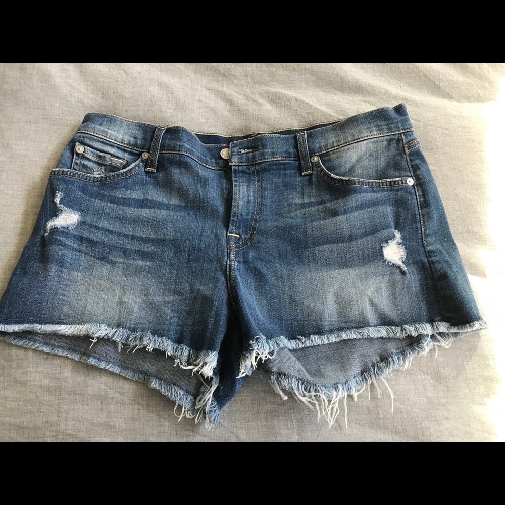 7 for all mankind denim shorts, size 30